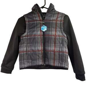 Swiss Alps Boys Plaid Hooded Jacket Size Small 8 New with tags
